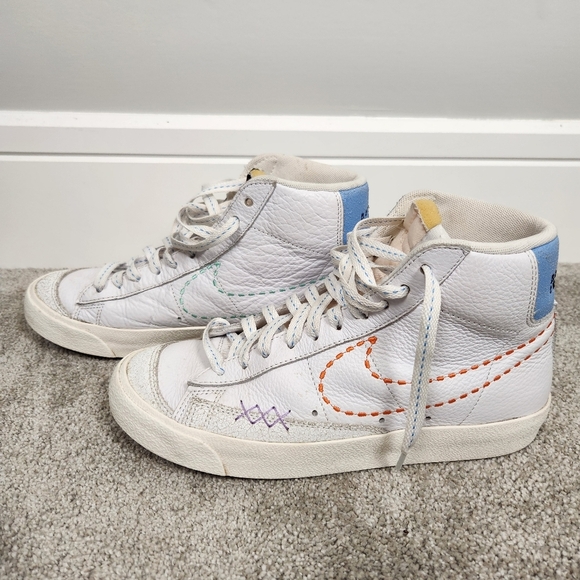 Nike Blazer Mid 77 Vintage Nike 101 Sneakers Shoes High-tops Trainers Size 7.5 - Picture 1 of 9